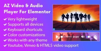 AZ Video and Audio Player for Elementor 2.0.0