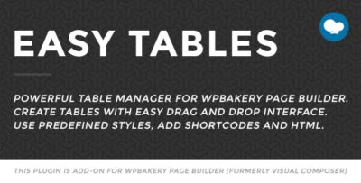 Easy Tables 2.0.1 for WPBakery Page Builder