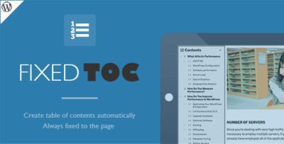 Fixed TOC Table of Contents Plugin 3.1.24