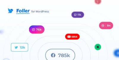 Foller Social followers bar for WordPress