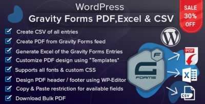 Gravity Forms PDF, Excel & CSV 1.4.1