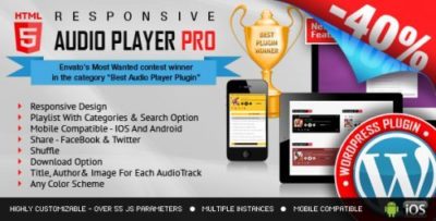 HTML5 Audio Player PRO 2.8.0