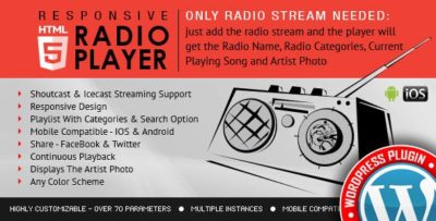 Radio Player Shoutcast & Icecast 3.3.4