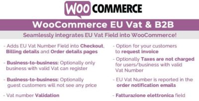 WooCommerce Eu Vat & B2B 9.9