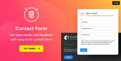 WP Contact Us Form 2.3.0 by Elfsight