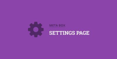 Meta Box Settings Page Extension 2.1.3