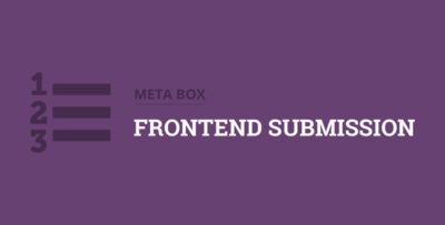 Meta Box Frontend Submission Extension 3.0.0