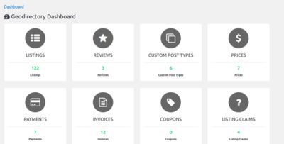 GeoDirectory Dashboard 0.0.1