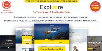 Exploore 5.8 – Tour Travel WordPress Theme