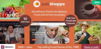 Justshoppe Elementor Cake Bakery Theme