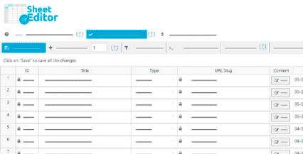 WP Sheet Editor Editable Frontend Tables